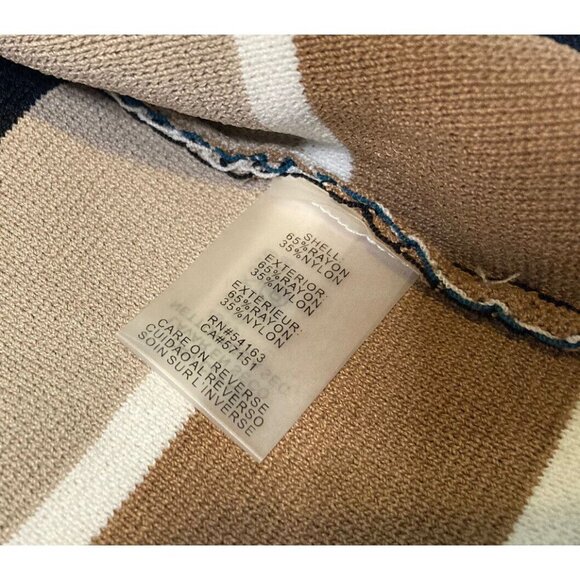 Calvin Klein Women’s Striped Flyaway Topper Jacket Cardigan Longline Size Large - Picture 7 of 13
